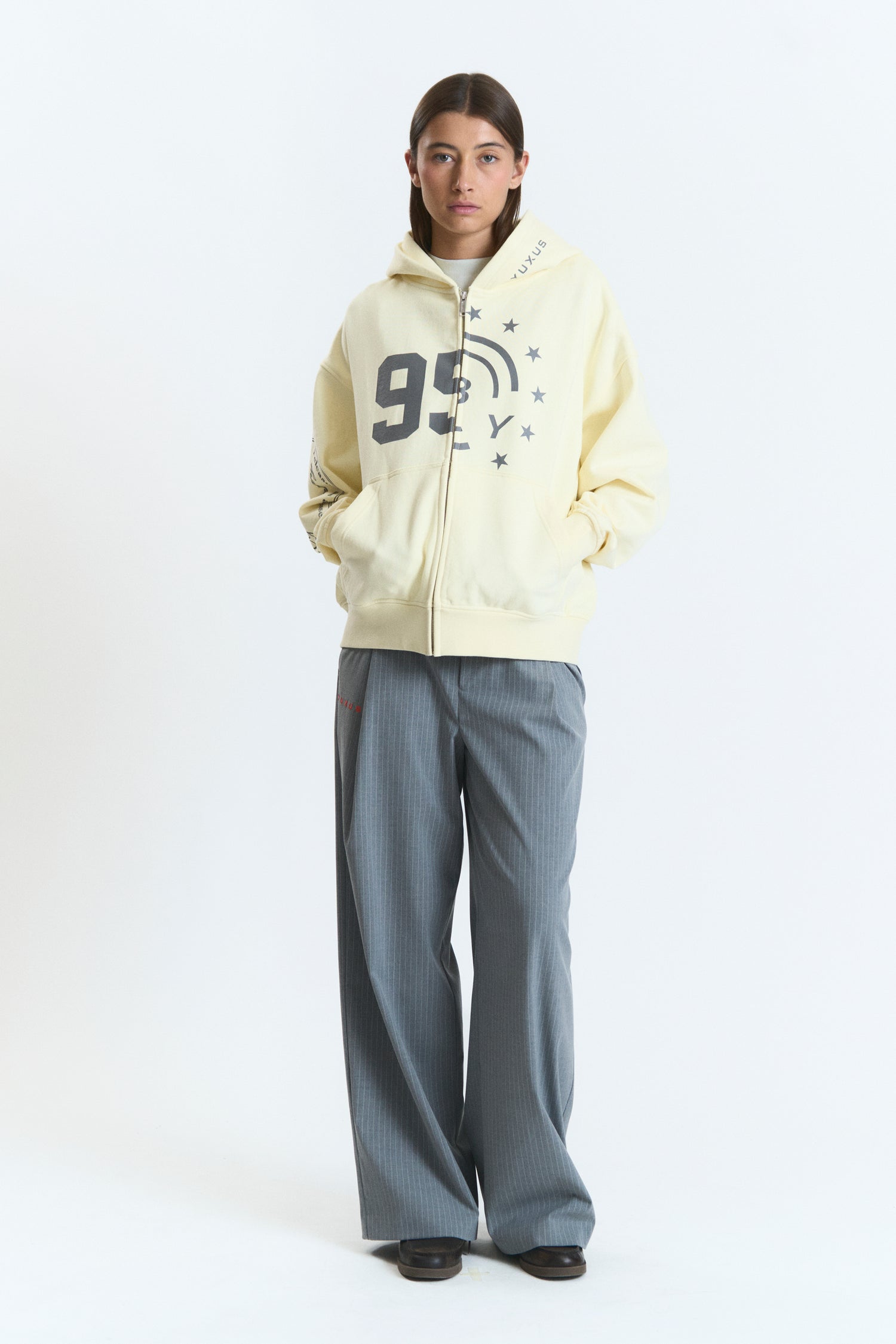 SEGMENT ZIP HOODIE YELLOW