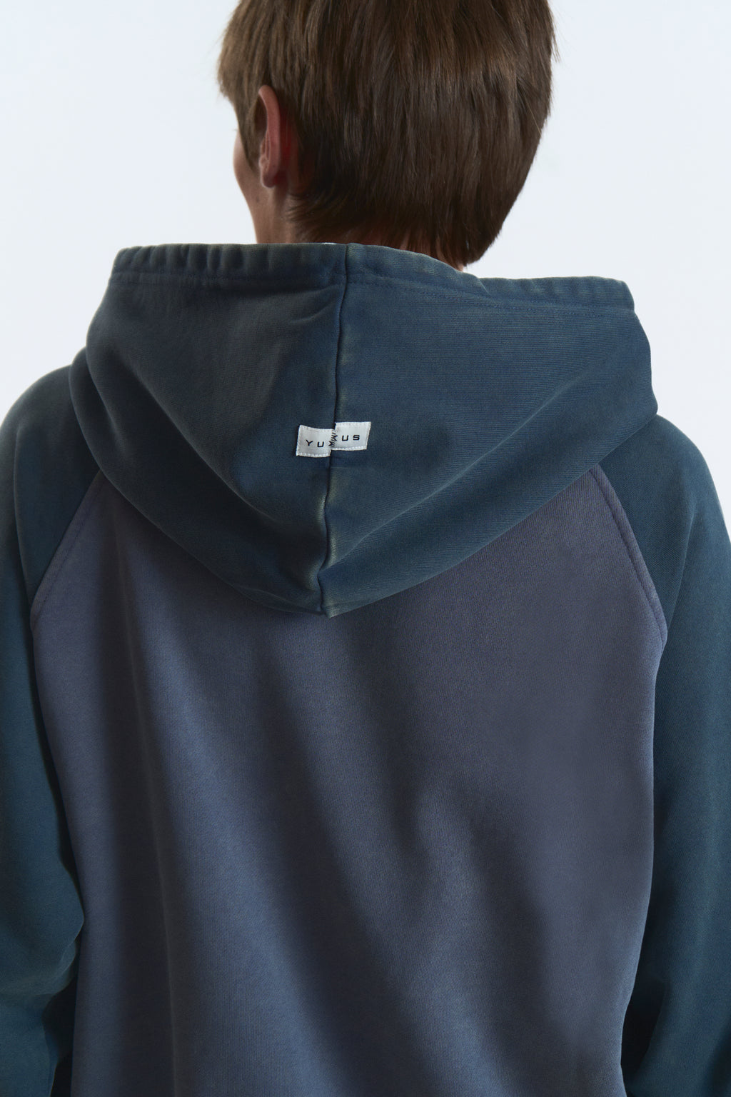 MISMATCH ZIP HOODIE BLUE
