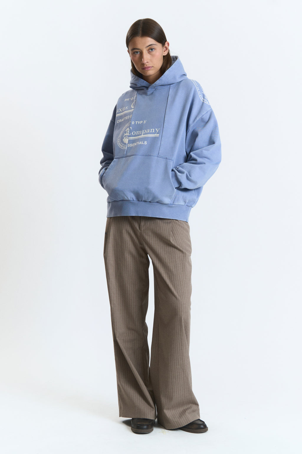 DISPLACED HOODIE BLUE