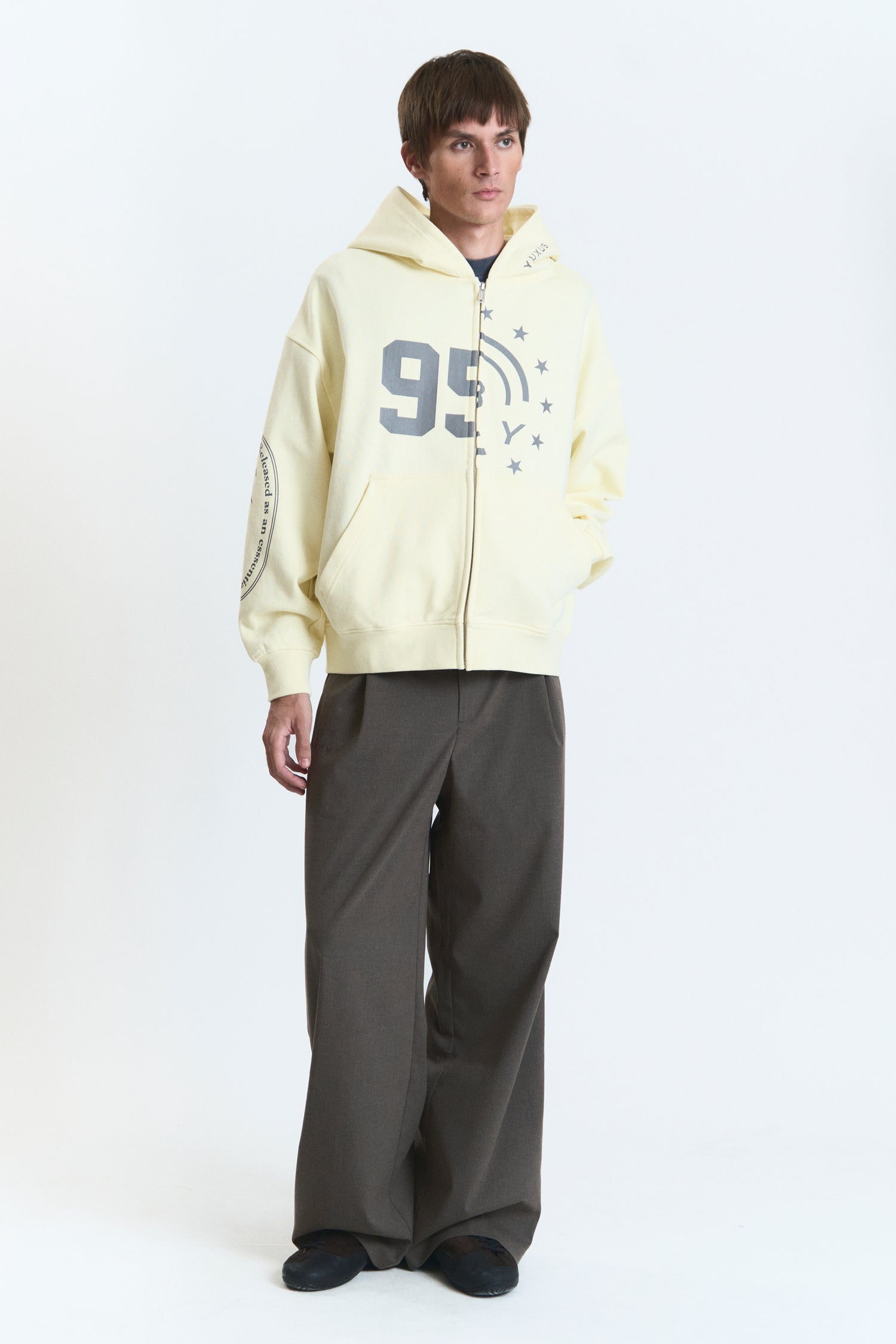 SEGMENT ZIP HOODIE YELLOW