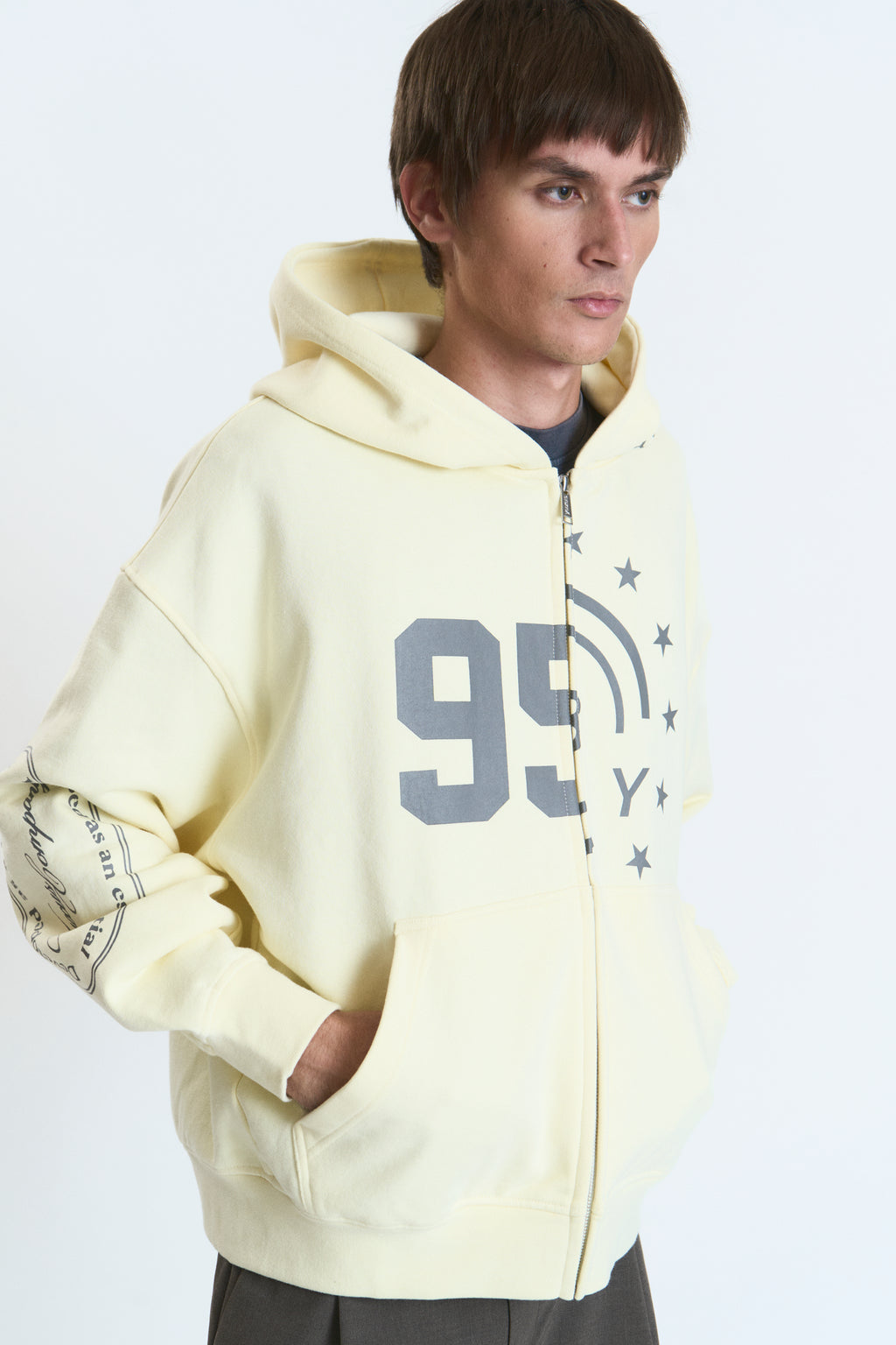 SEGMENT ZIP HOODIE YELLOW