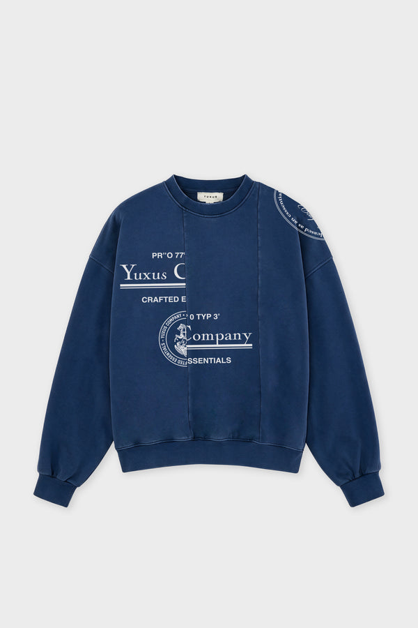 DISPLACED CREWNECK BLUE