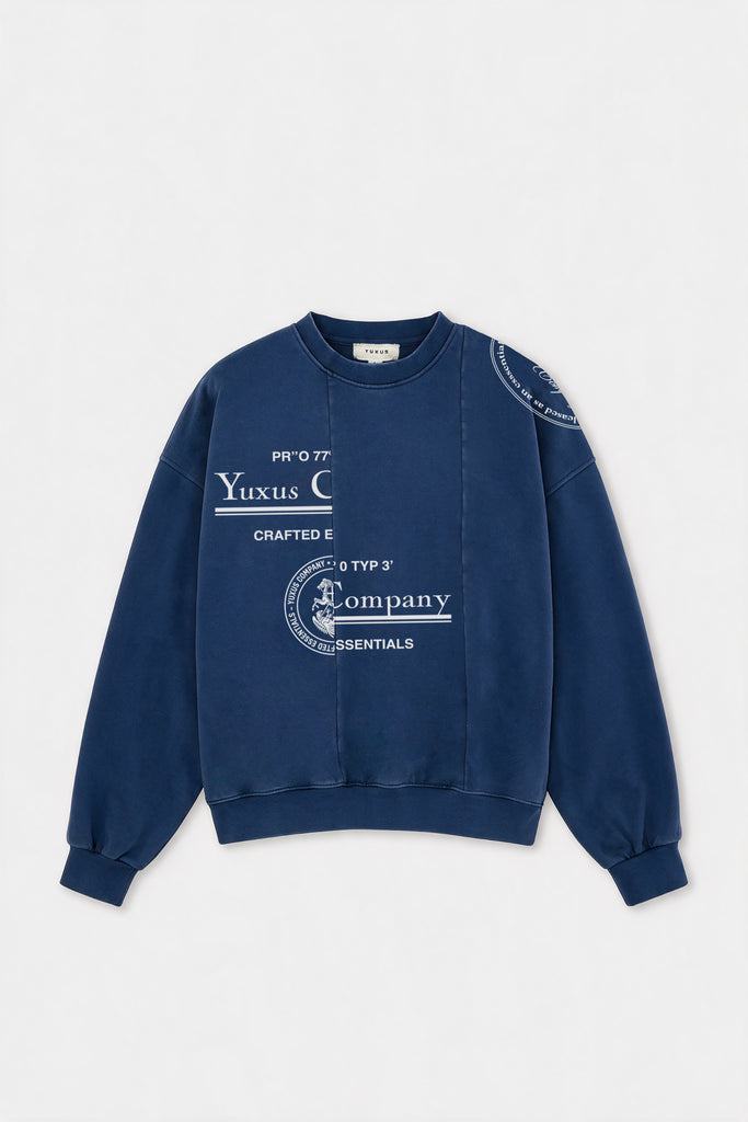 DISPLACED CREWNECK BLUE