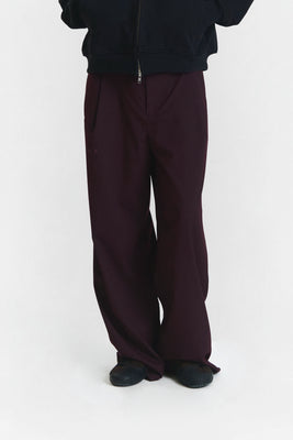 SLIT PANTS BURGUNDY