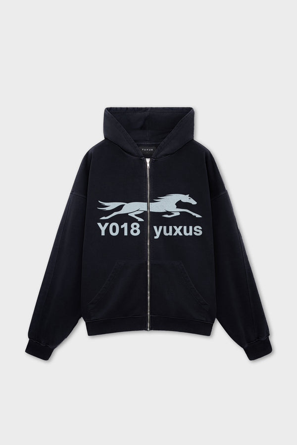 GARN "LOWERCASE" ZIP BLACK