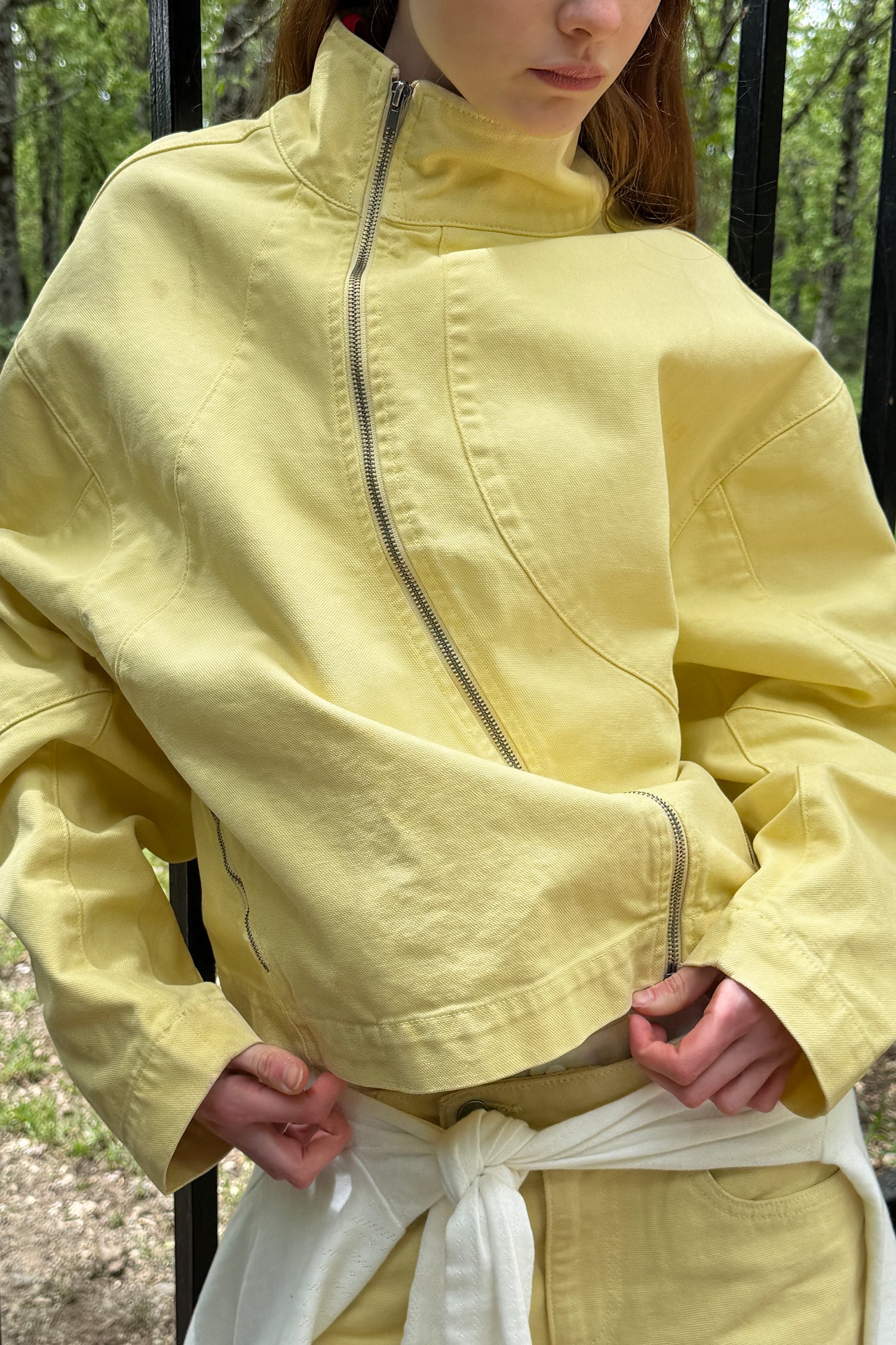 GRID "LOWERCASE" JACKET YELLOW