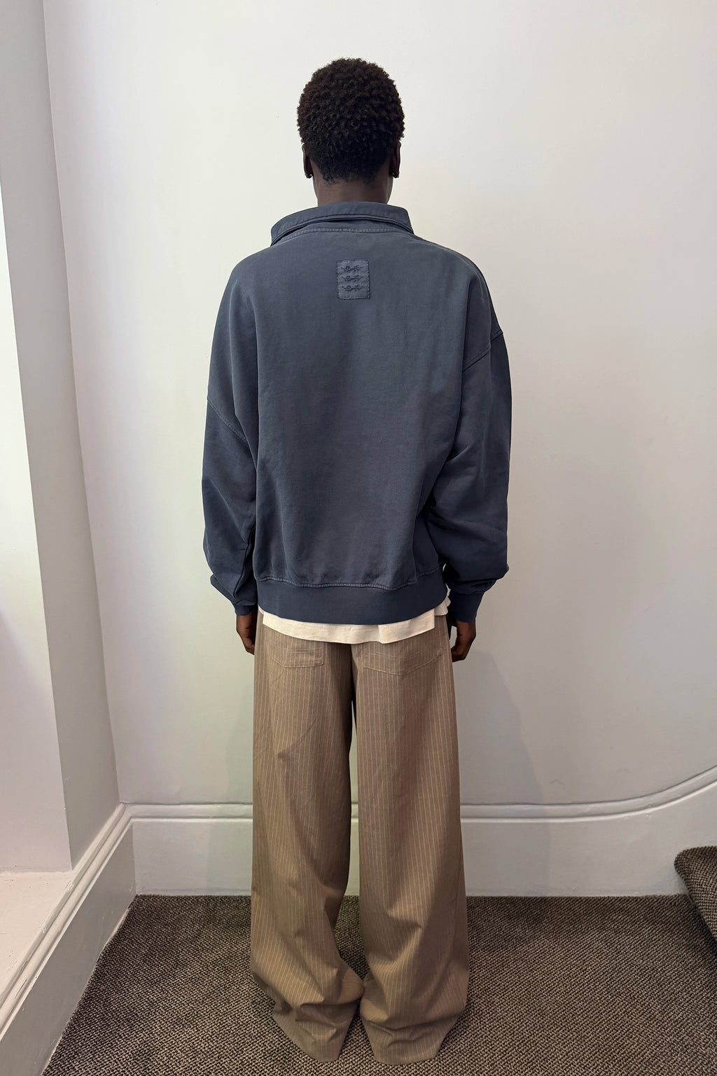CORD HALF ZIP DARK BLUE