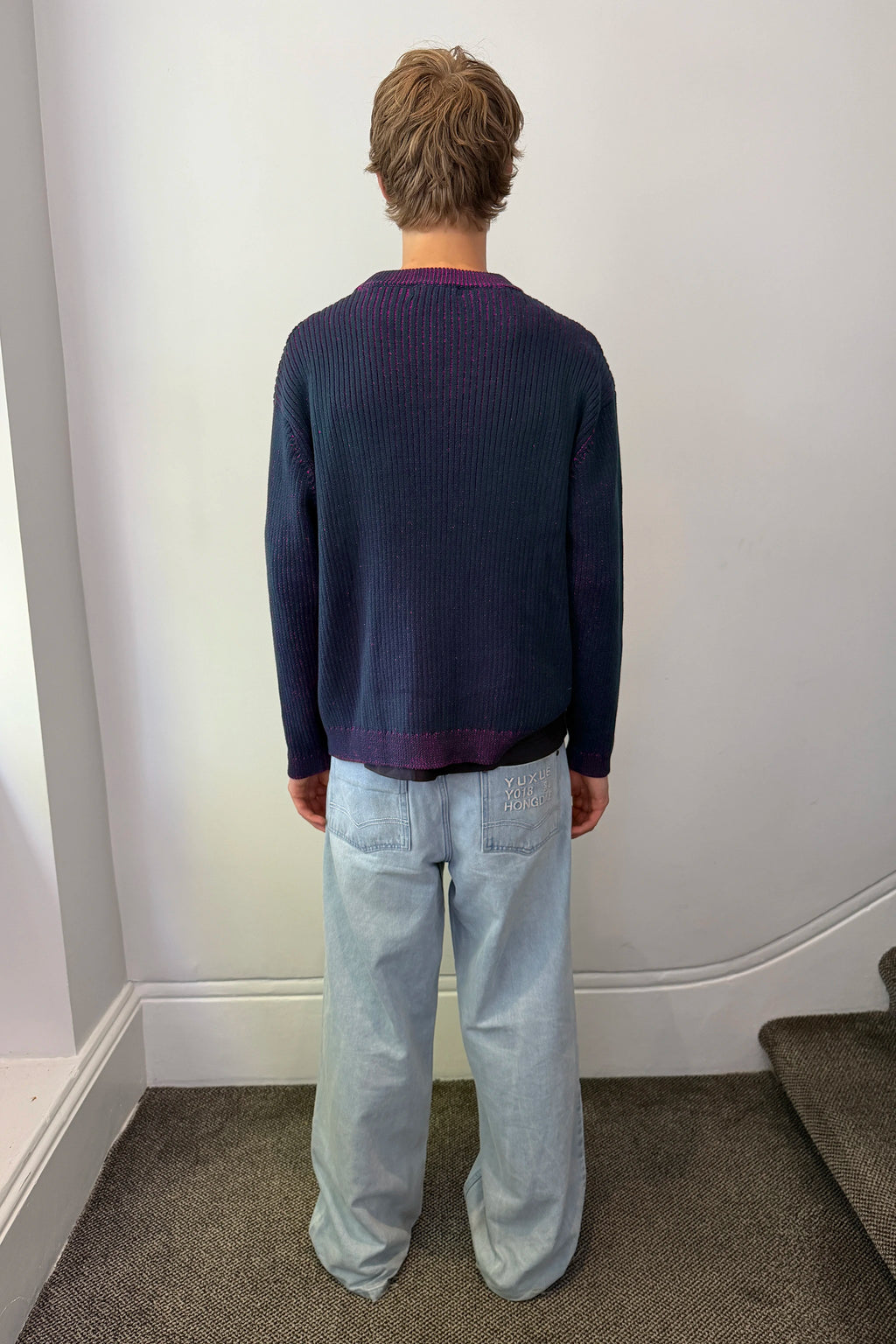 NIVOR KNIT BLUE STRIPES