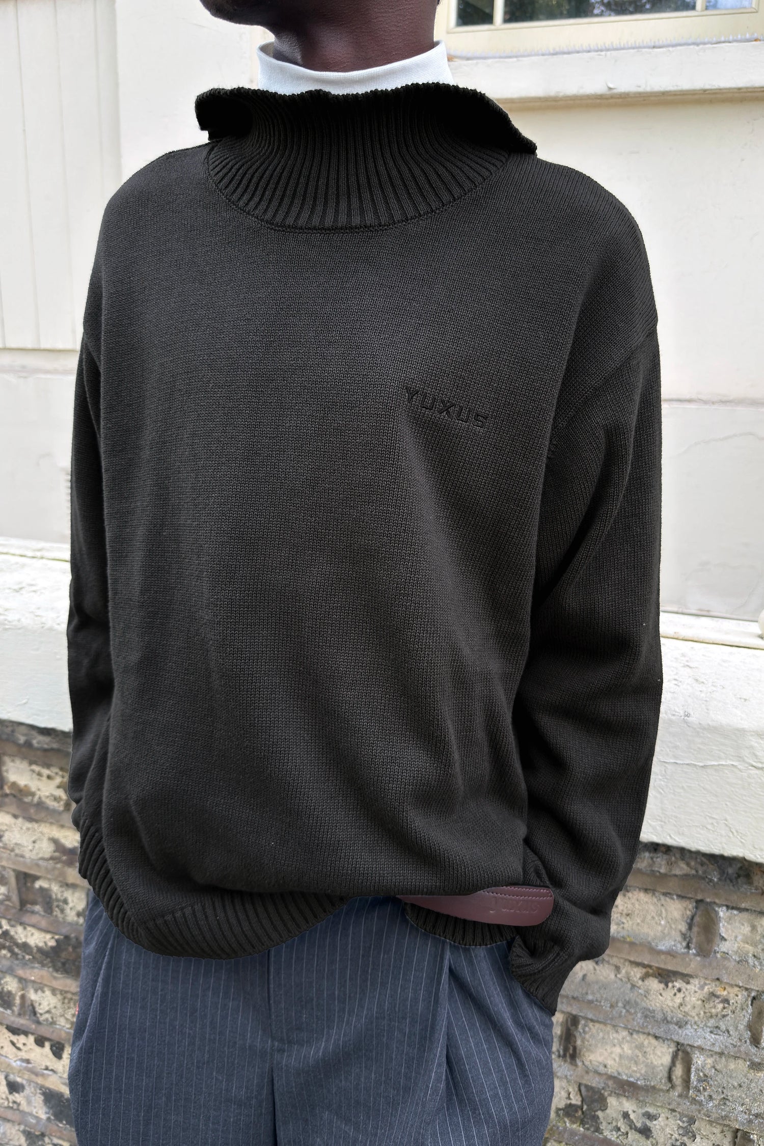 QUILT KNIT DARK GREY