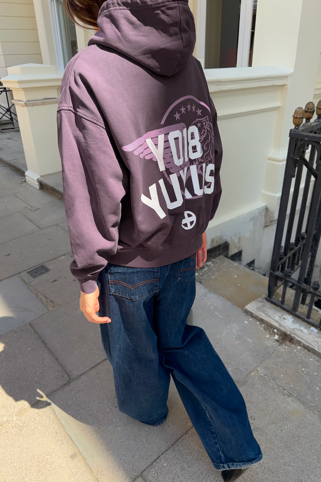 CREW HOODIE DARK MAUVE