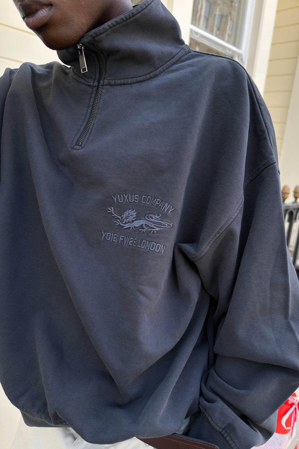CORD HALF ZIP DARK BLUE