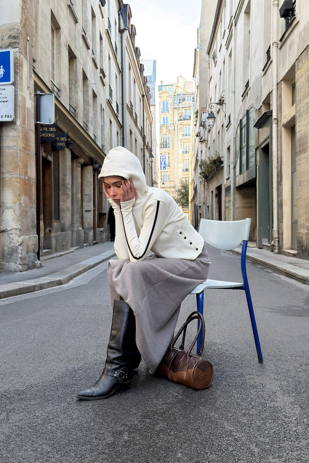 GREIGE "FORHER" HOODIE