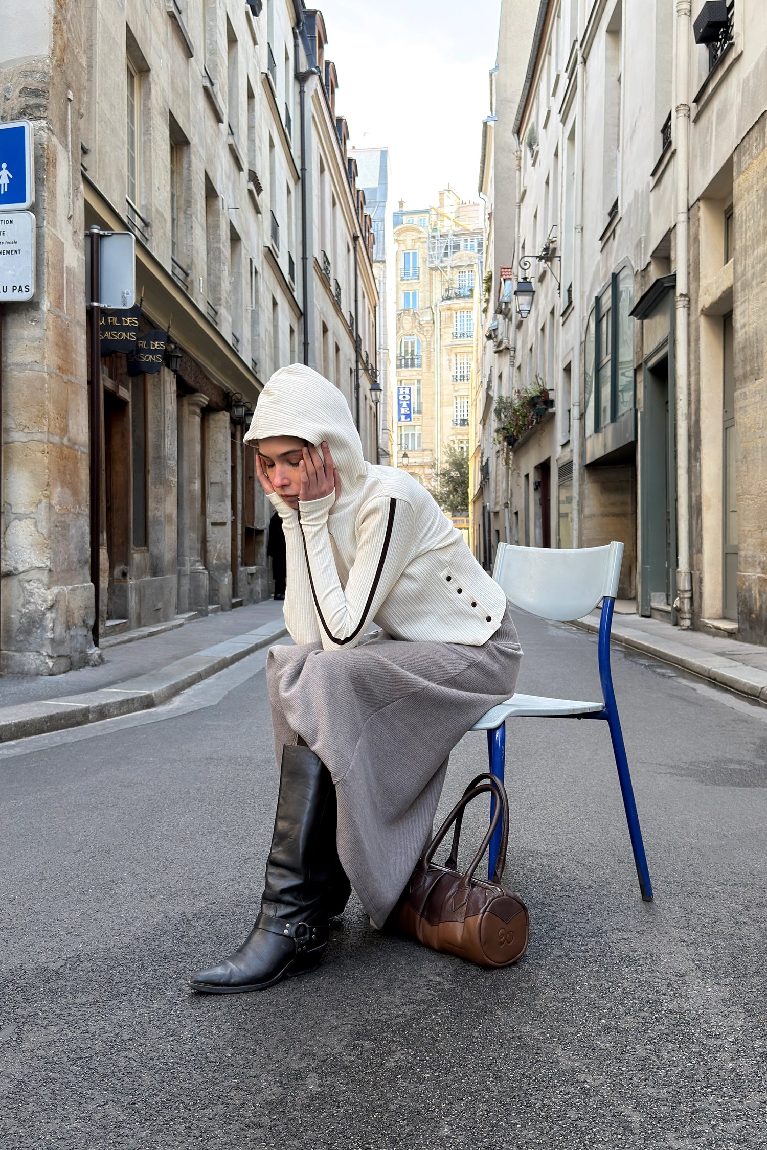 GREIGE "FORHER" HOODIE