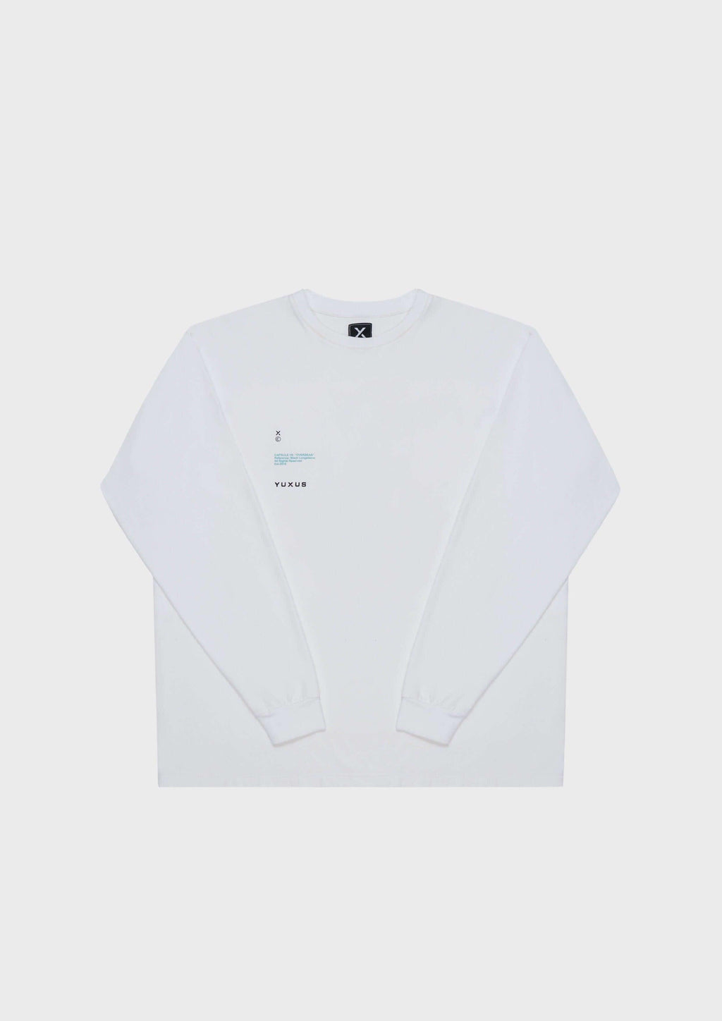 WHITE "OVERSEAS" LONG SLEEVE - YUXUS