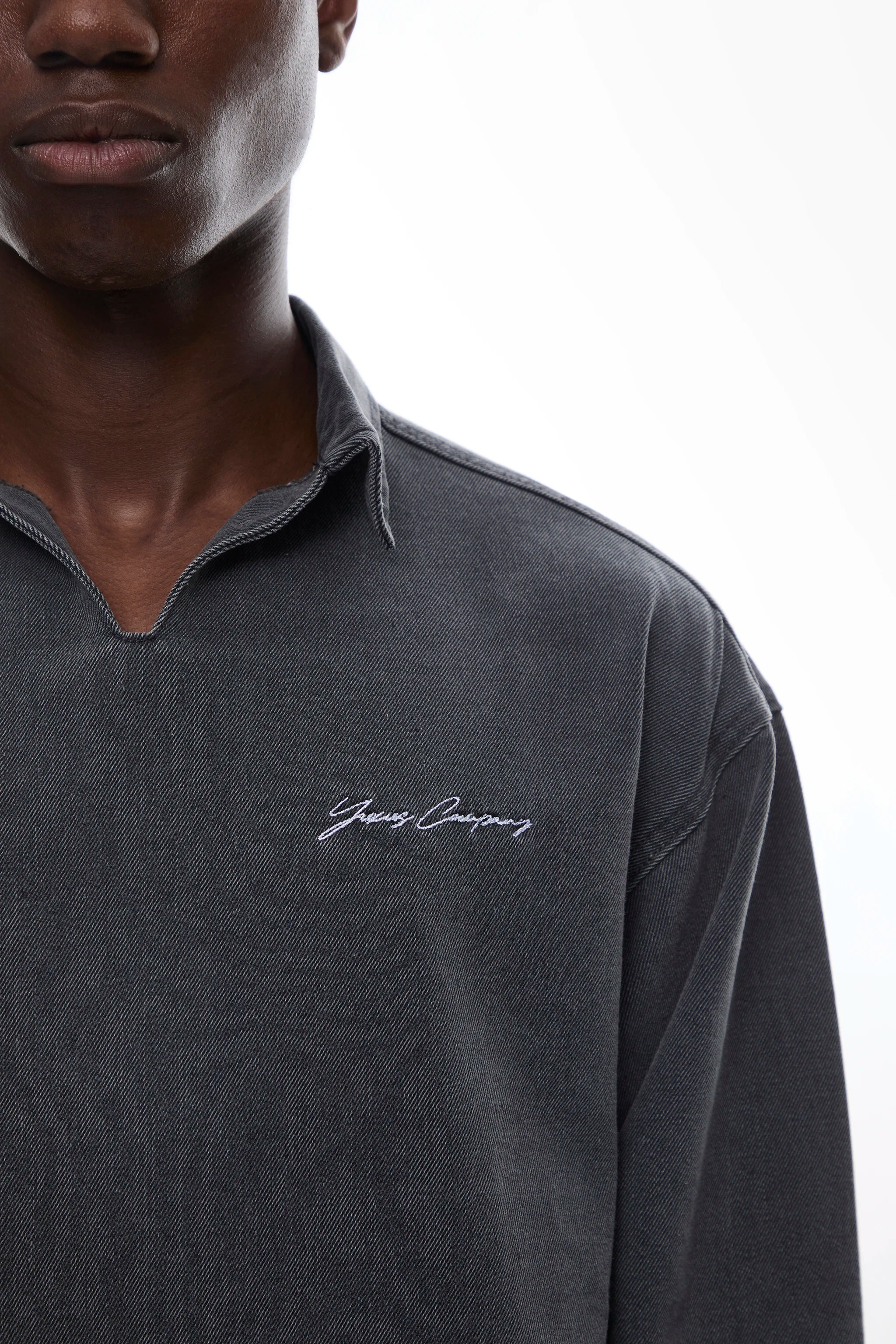 JETGRAY "THREADS" DENIM POLO