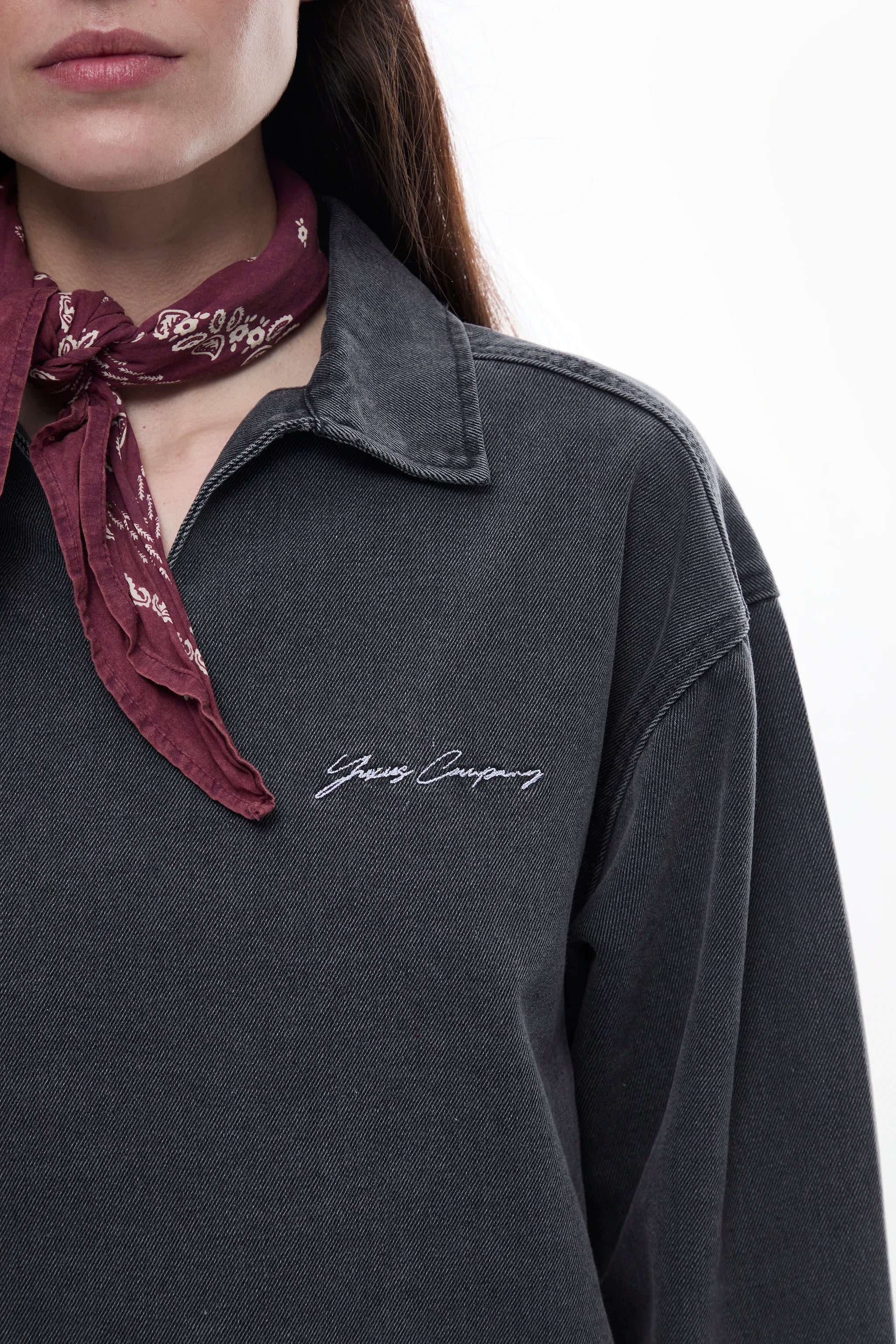 JETGRAY "THREADS" DENIM POLO
