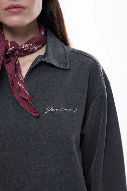 JETGRAY "THREADS" DENIM POLO