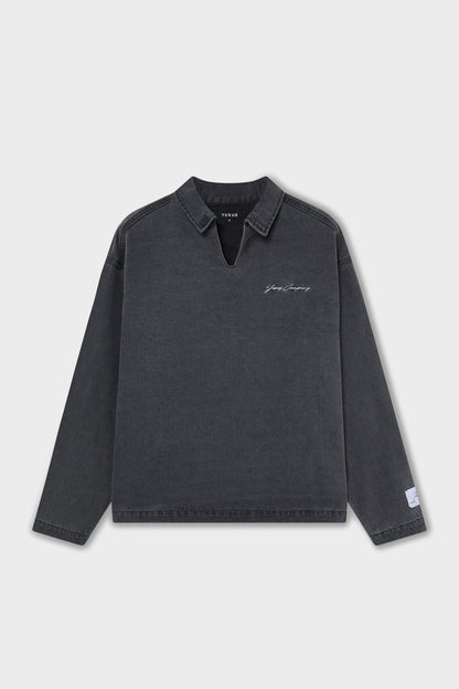 JETGRAY "THREADS" DENIM POLO