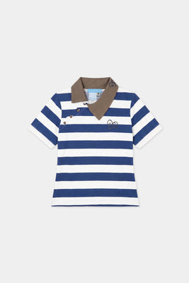 MAIZE POLO STRIPES BLUE