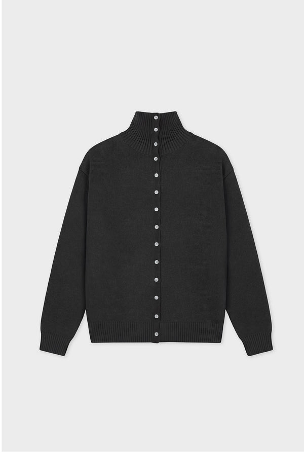 QUILT KNIT DARK GREY