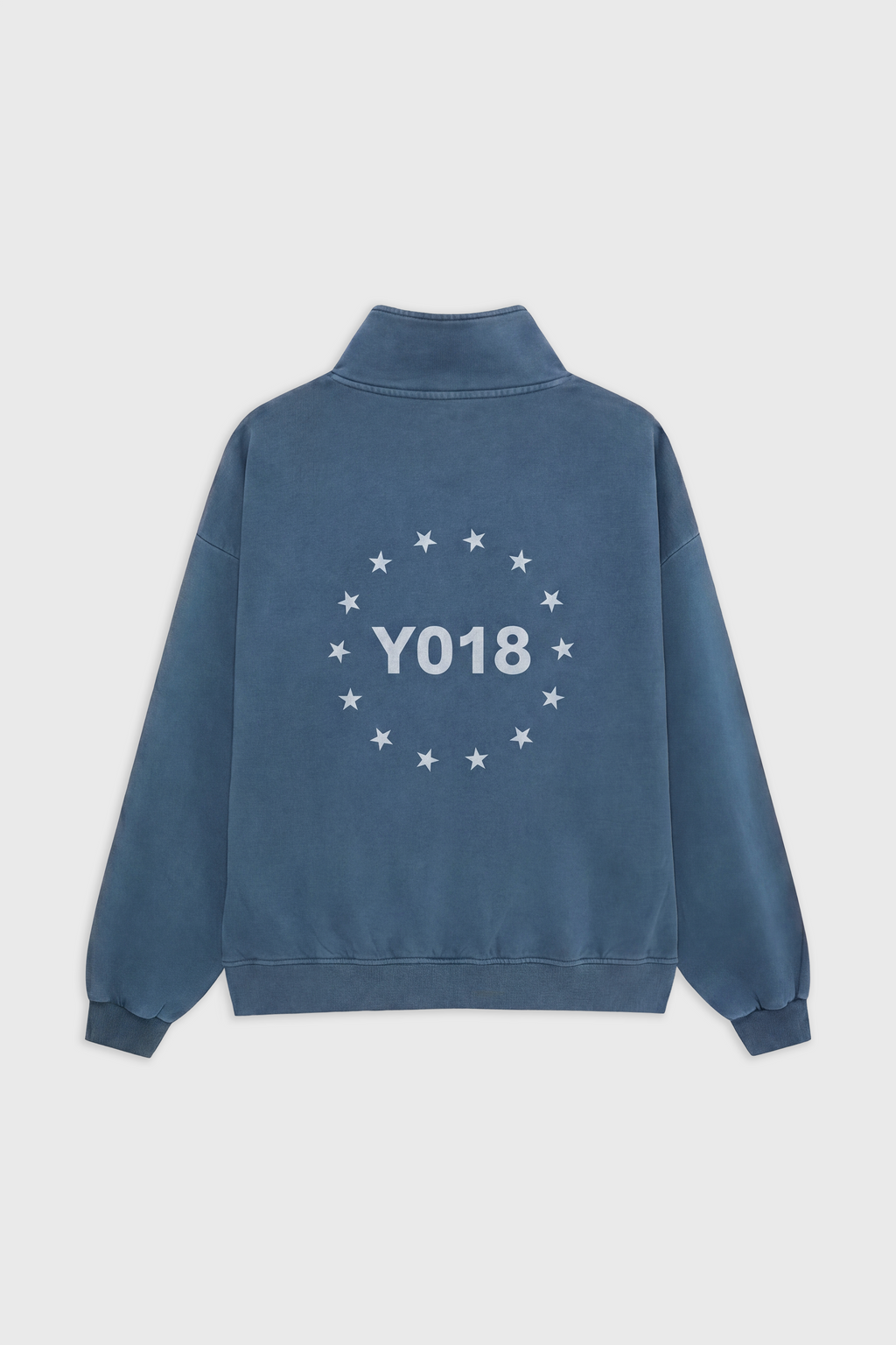 NEBUL"LOWERCASE" HALF ZIP BLUE