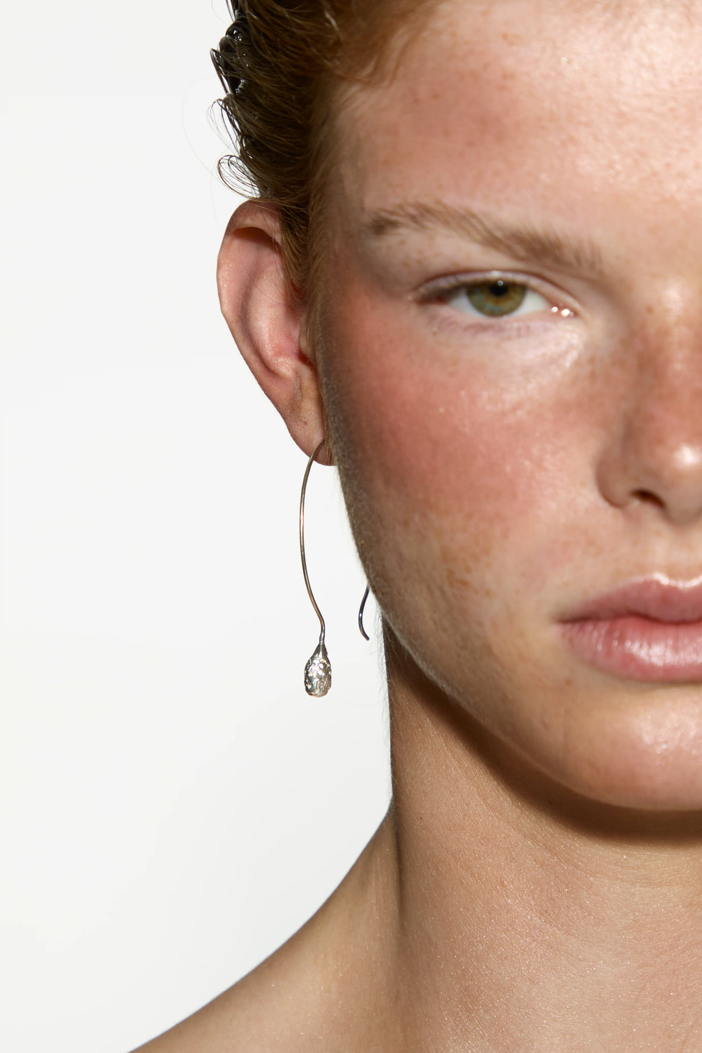 BRIGHT "CRINKLED 925" EARRING