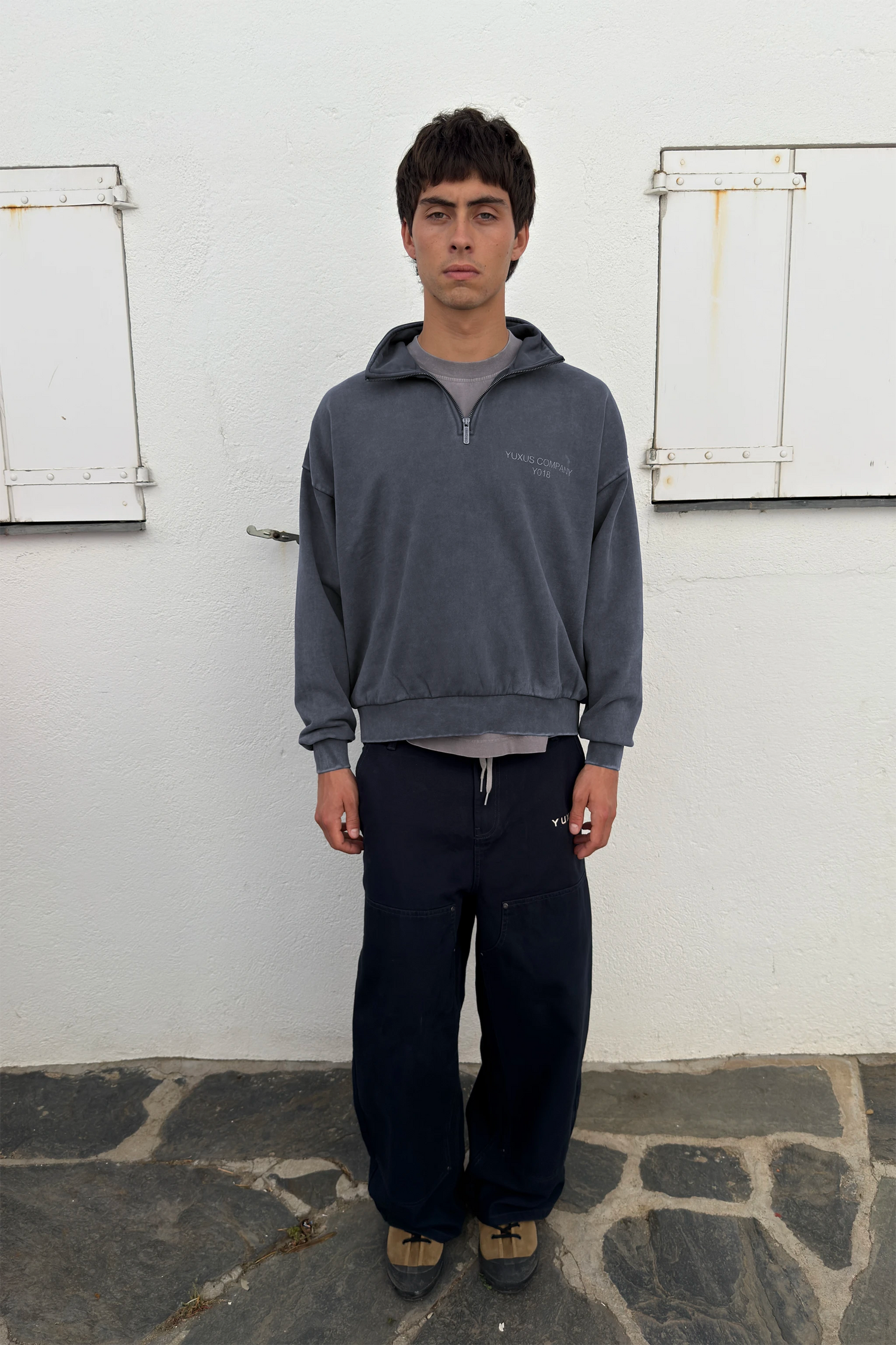 MURK "MEMORIES" HALF ZIP DARK GREY