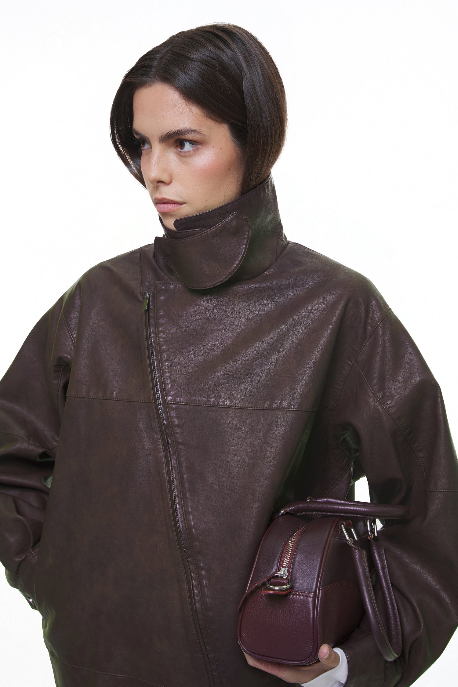 CHOCO "WINDY" PU LEATHER JACKET