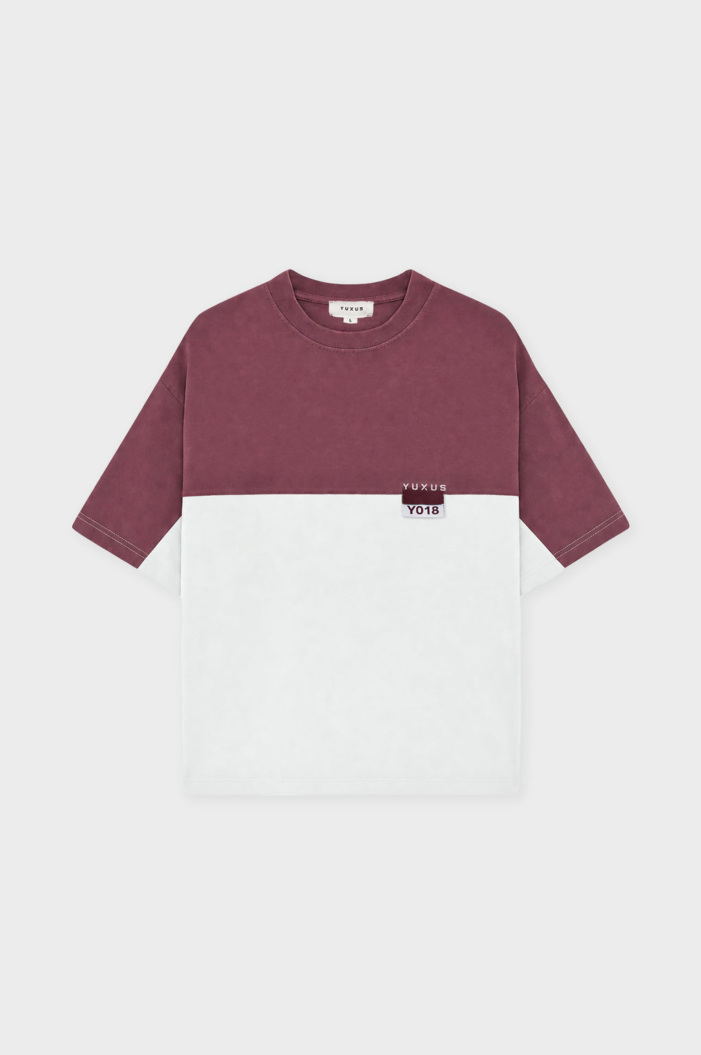 SPLIT TEE BURGUNDY