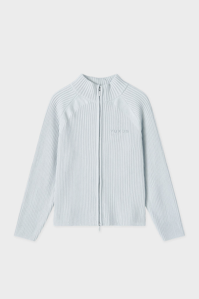 STREAM KNITTED ZIP LIGHT GREY