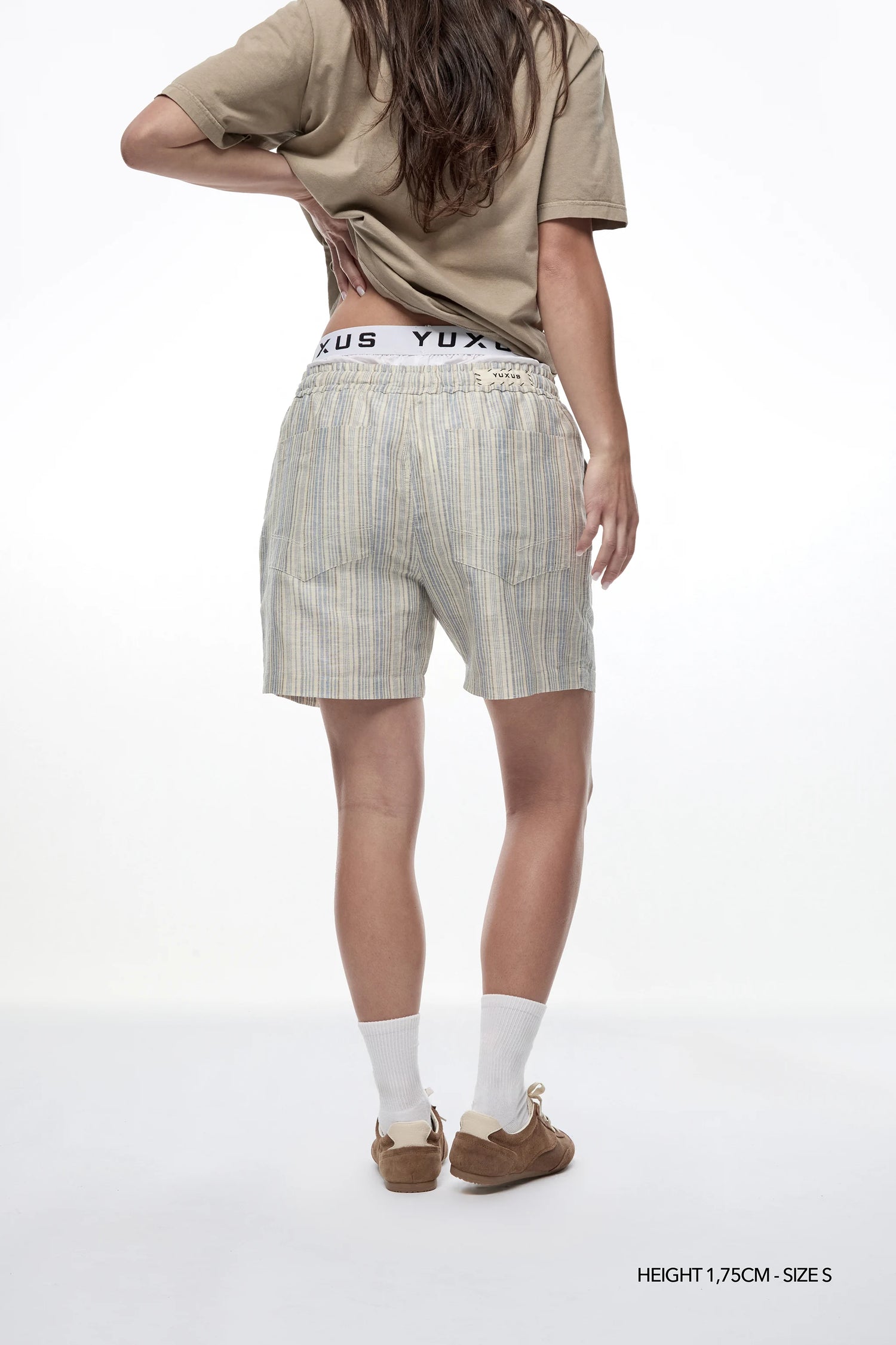 STRIATA "LINEN" SHORTS