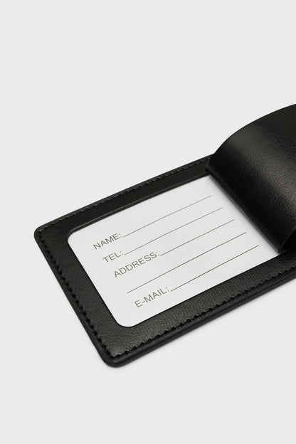 BLACK "VOYAGER" SUITCASE TAG