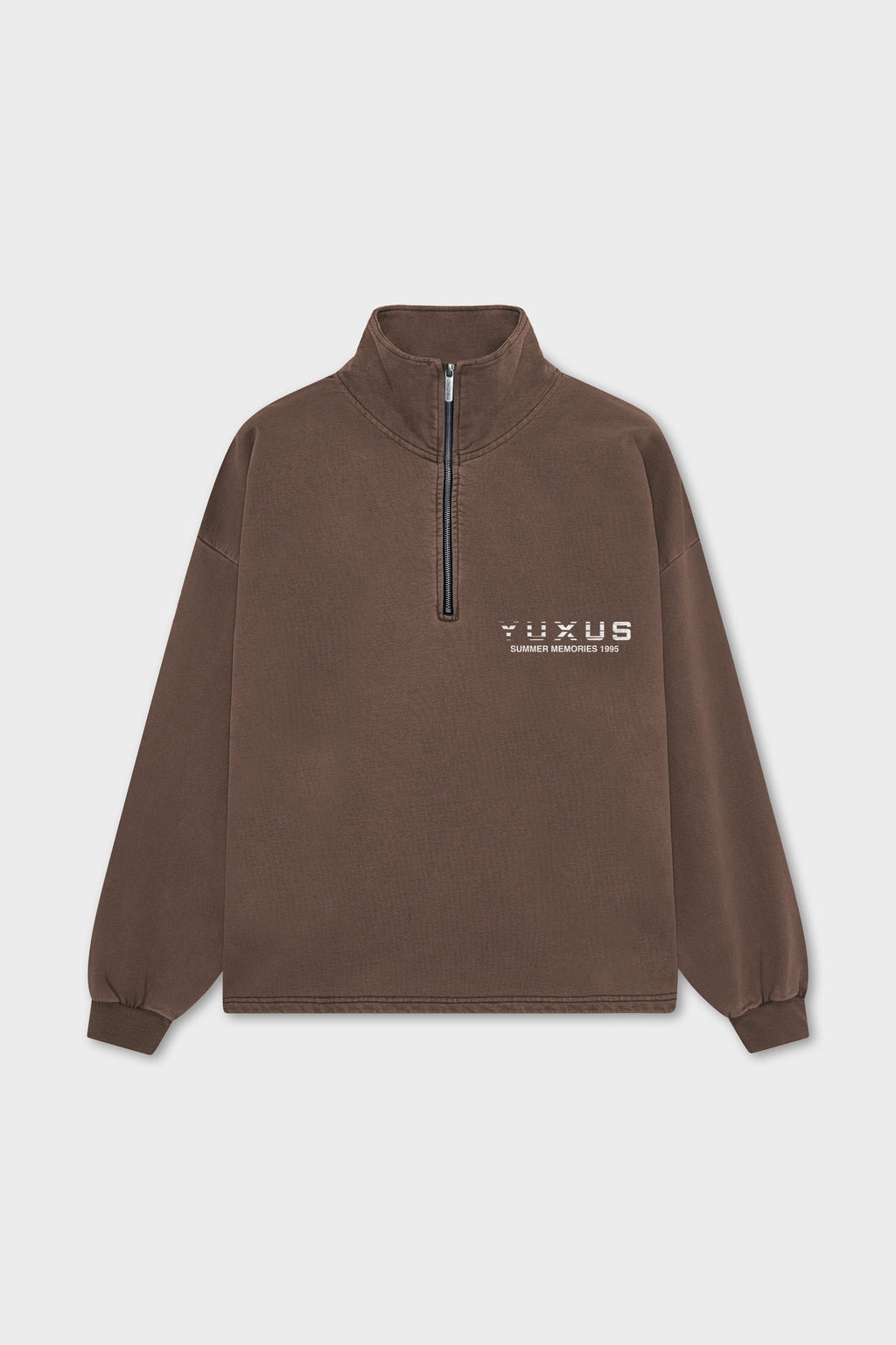 TOFFY "MEMORIES" HALF ZIP BROWN