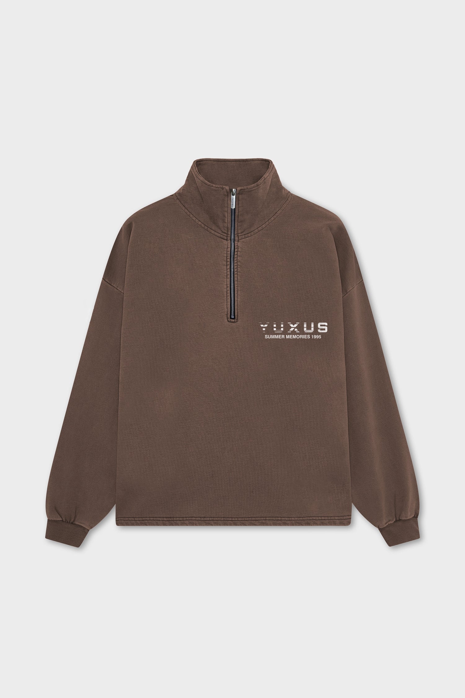 TOFFY "MEMORIES" HALF ZIP BROWN