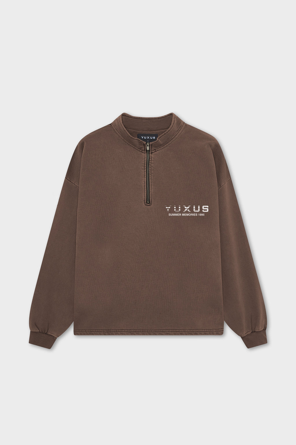 TOFFY "MEMORIES" HALF ZIP BROWN