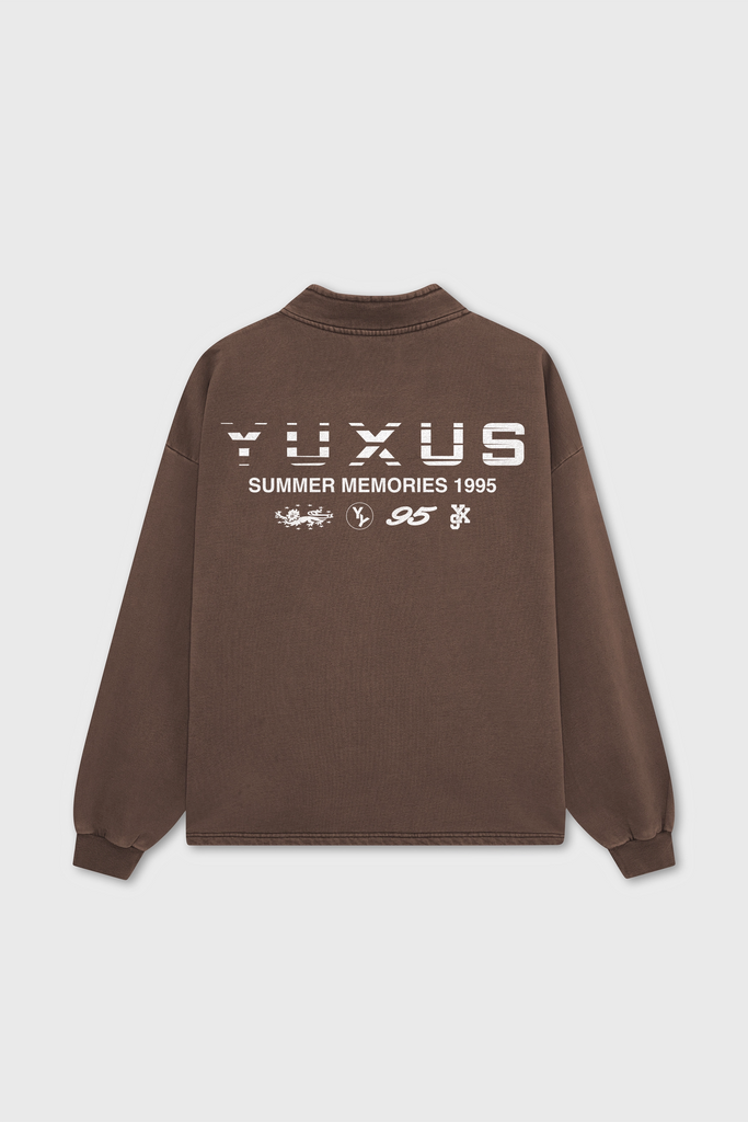 TOFFY "MEMORIES" HALF ZIP BROWN