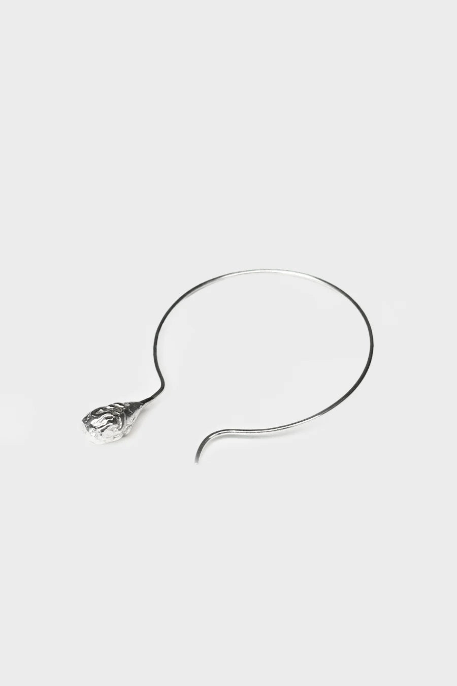 BRIGHT "CRINKLED 925" EARRING