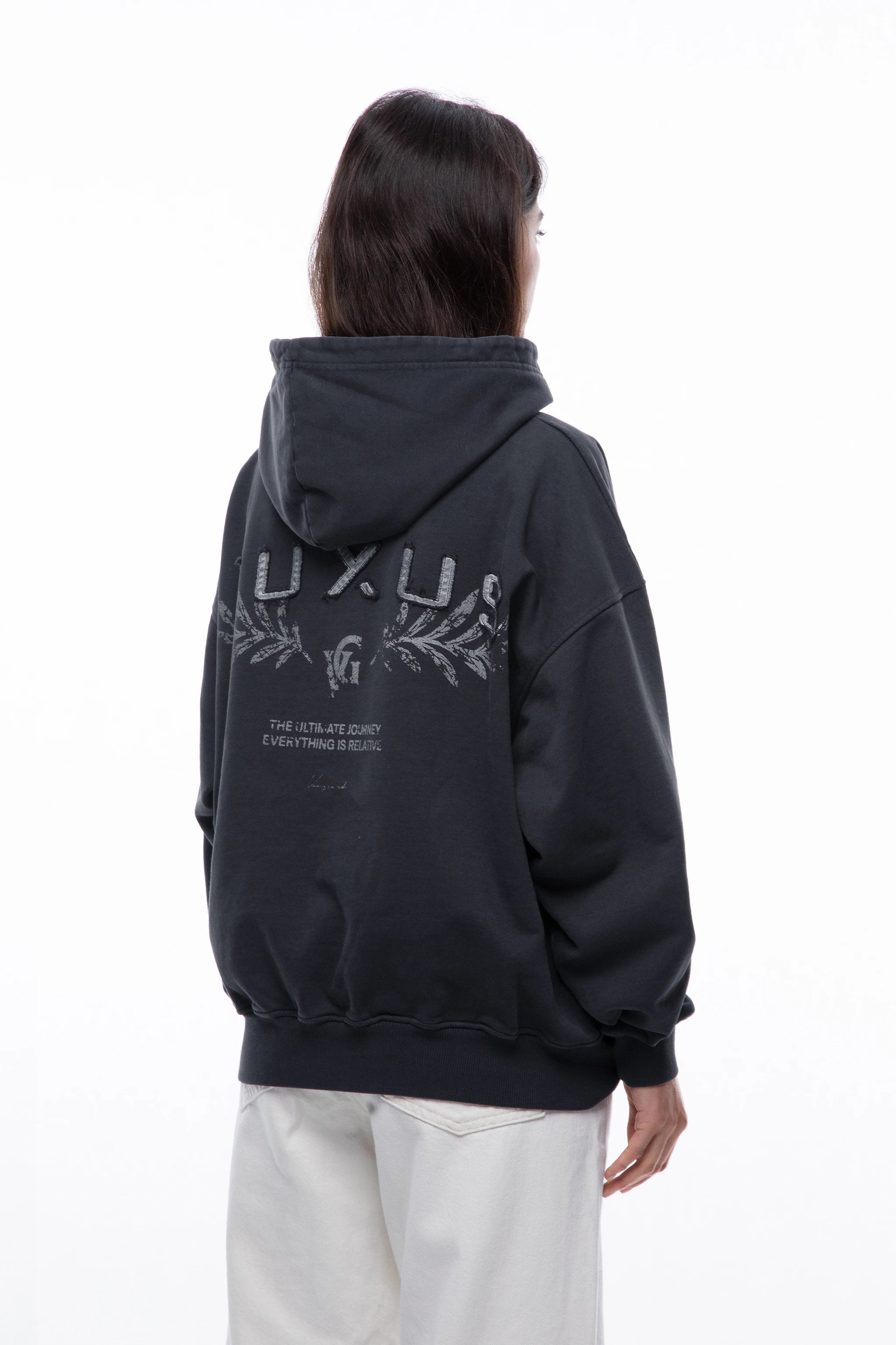 Sudaderas Yuxus Atlas Gris En Sudadera Con Capucha YUXUS Grayscale