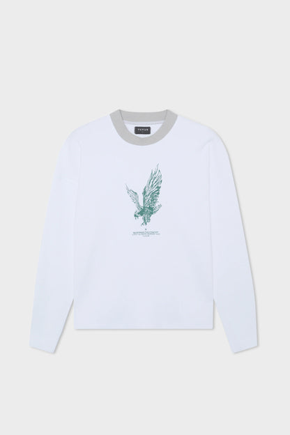 WHITE "CRONOS" WAFFLE LONGSLEEVE