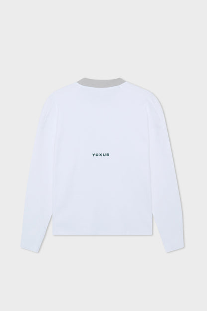 WHITE "CRONOS" WAFFLE LONGSLEEVE