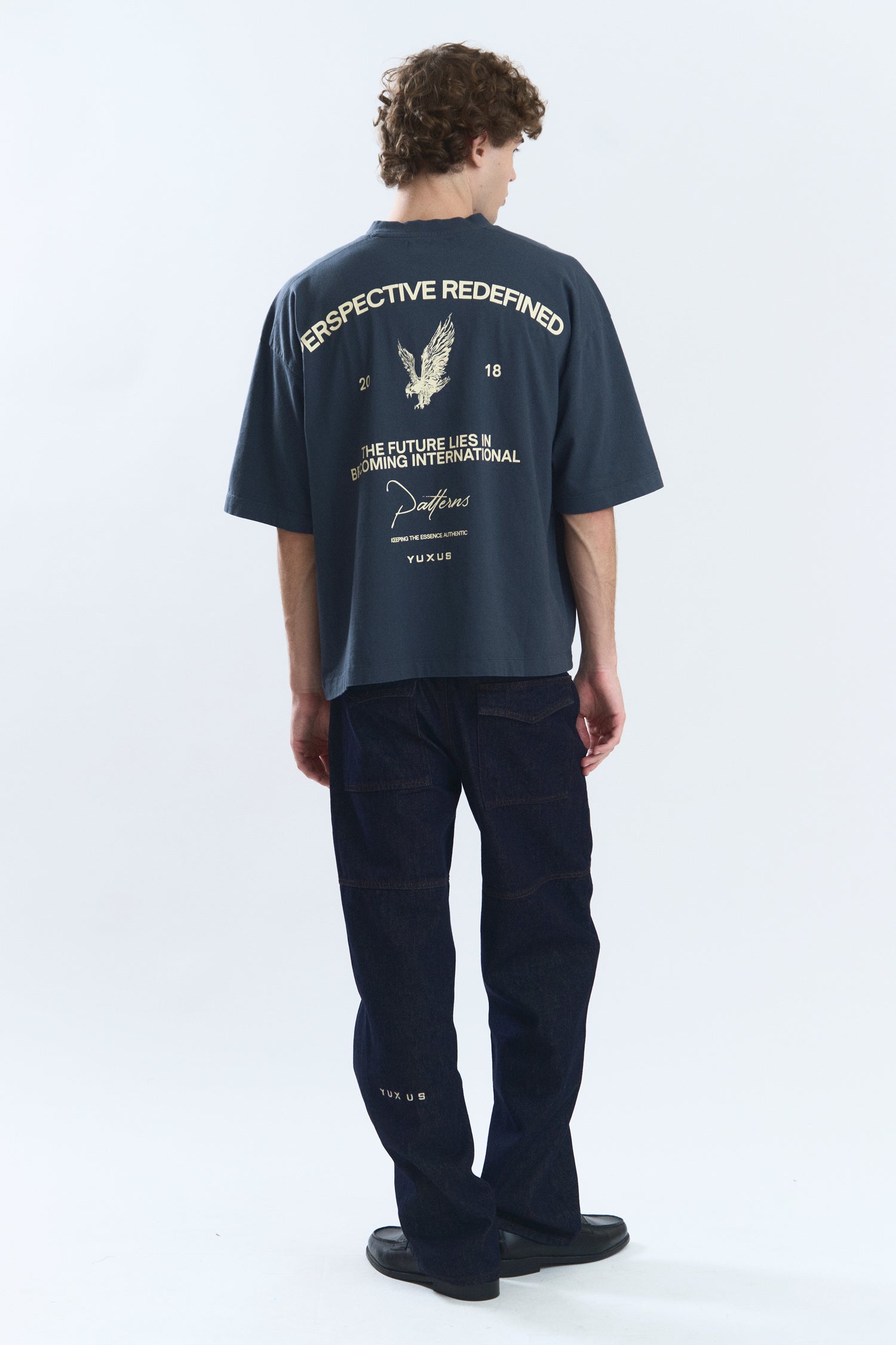 BEETLE "PATTERNS" T-SHIRT NAVY BLUE