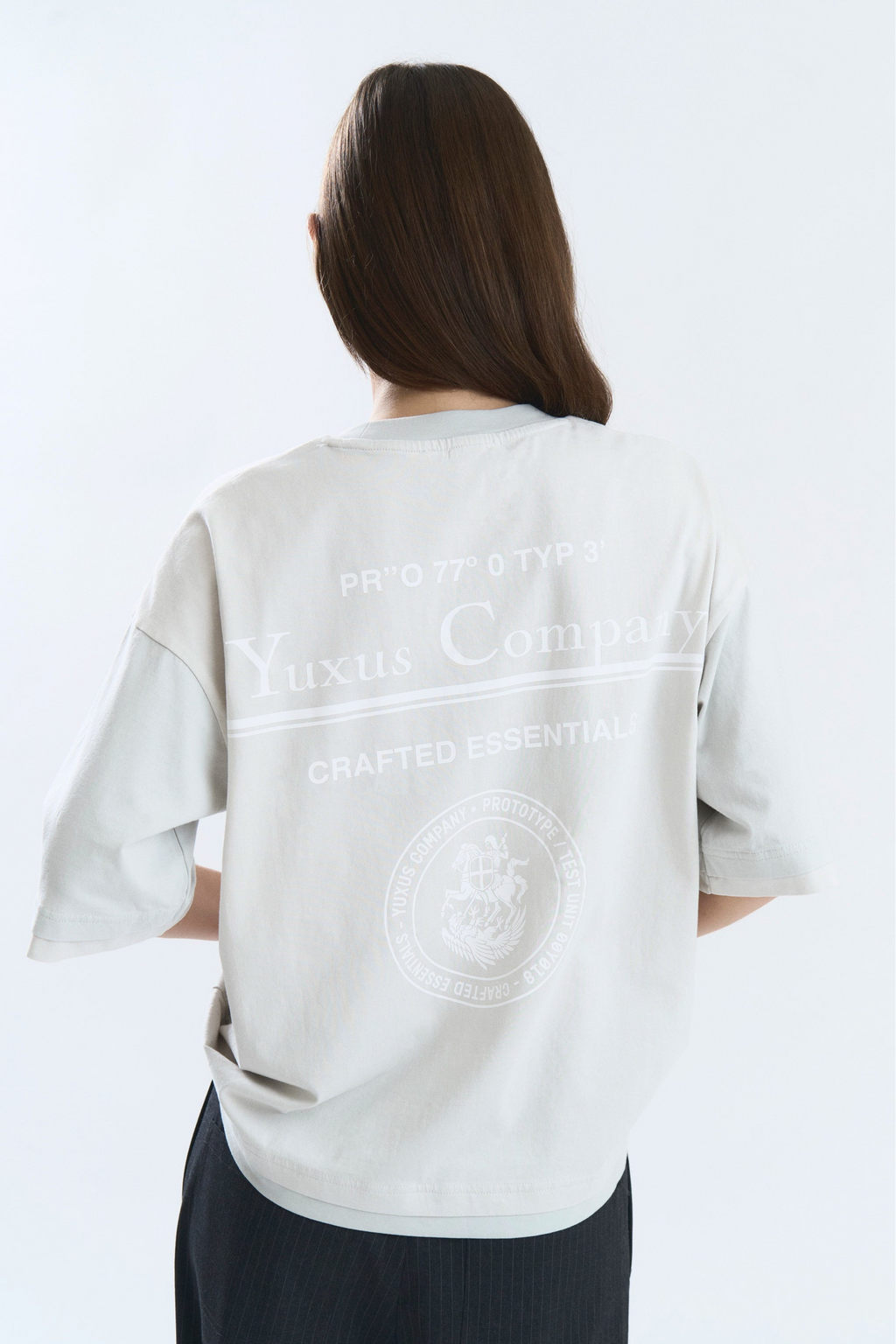 FRACTA TEE FADED GREY
