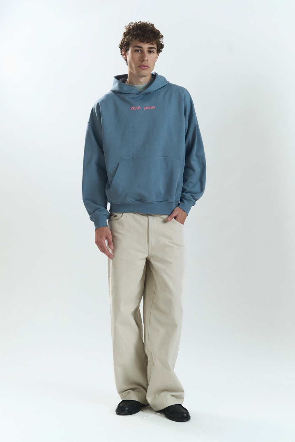 DAILY "LOWERCASE" HOODIE BLUE