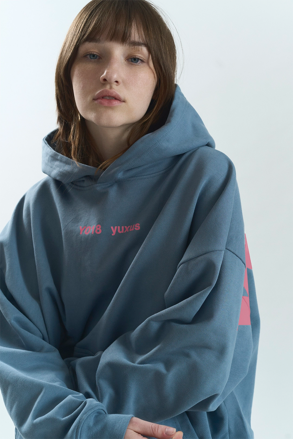 DAILY "LOWERCASE" HOODIE BLUE