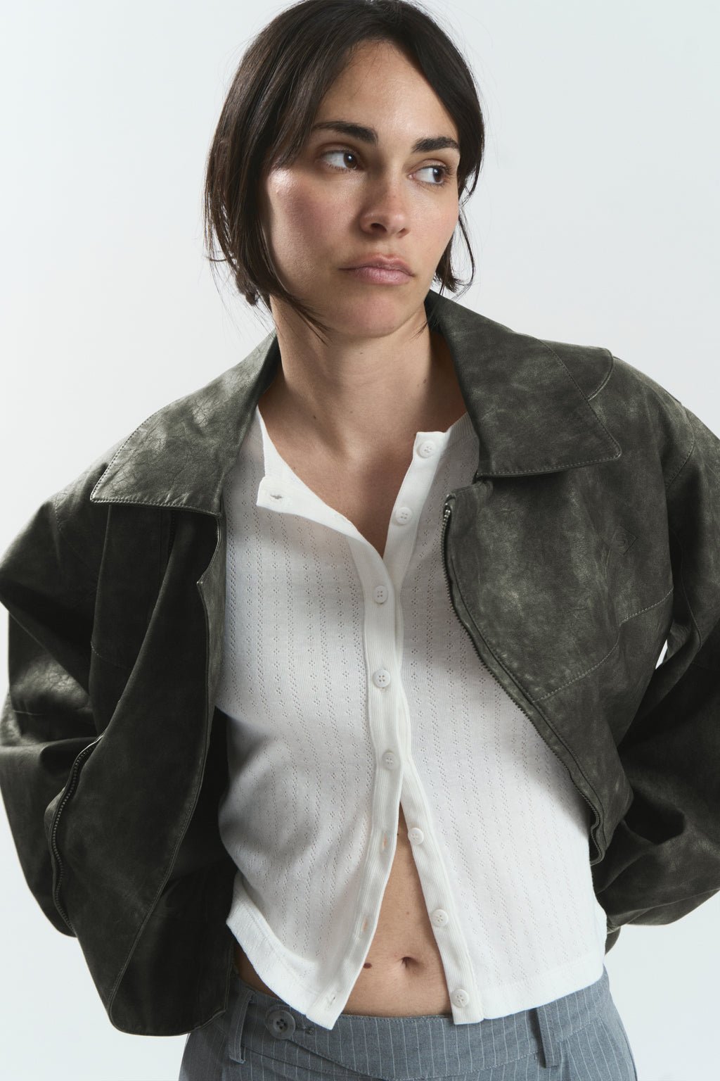 IVY "WINDY" PU LEATHER JACKET