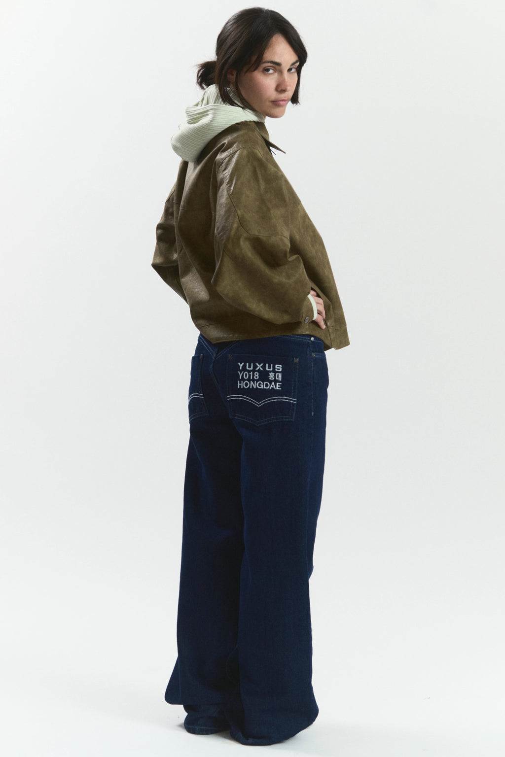 MOCHA "WINDY" PU LEATHER JACKET