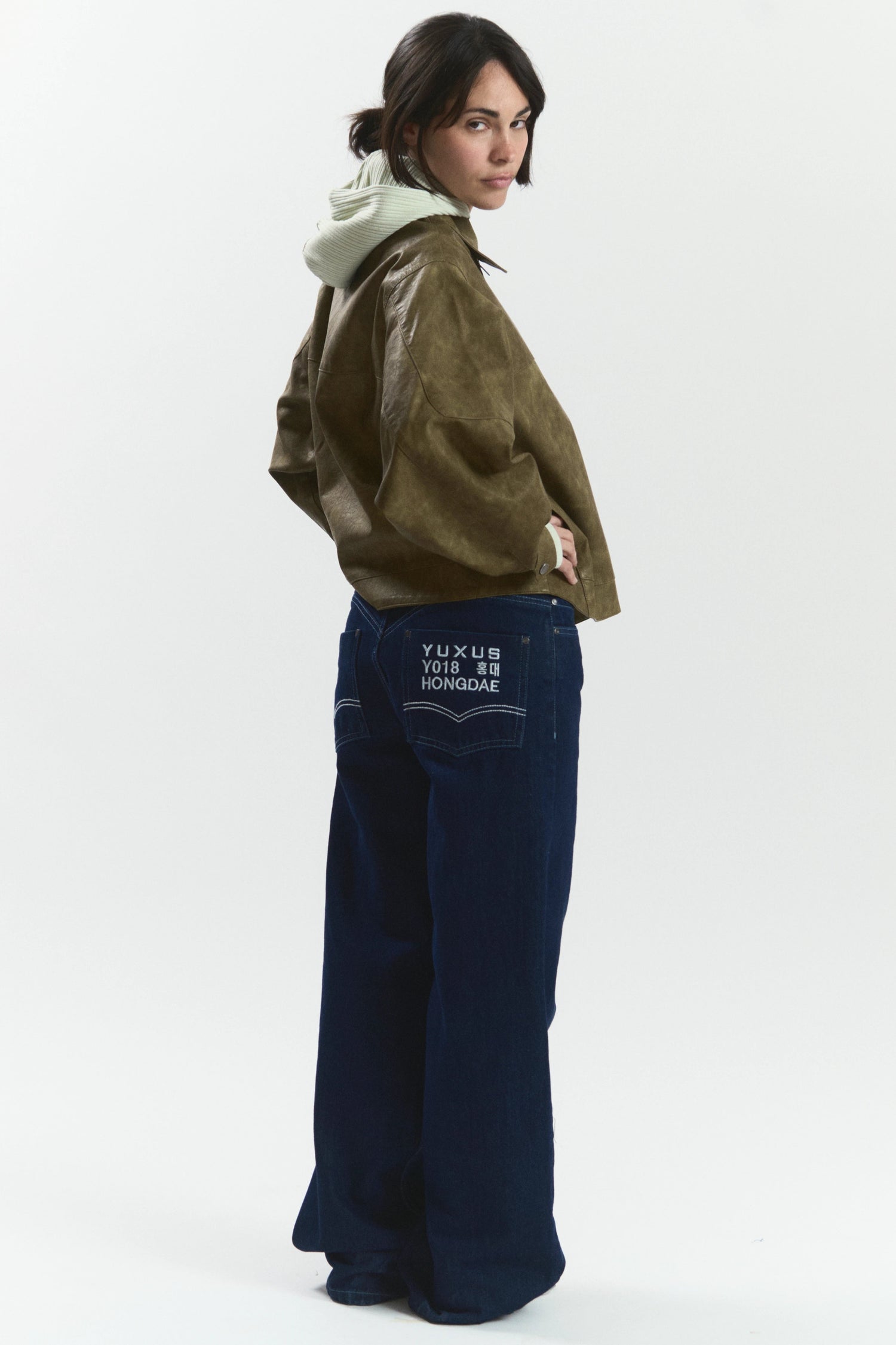 MOCHA "WINDY" PU LEATHER JACKET