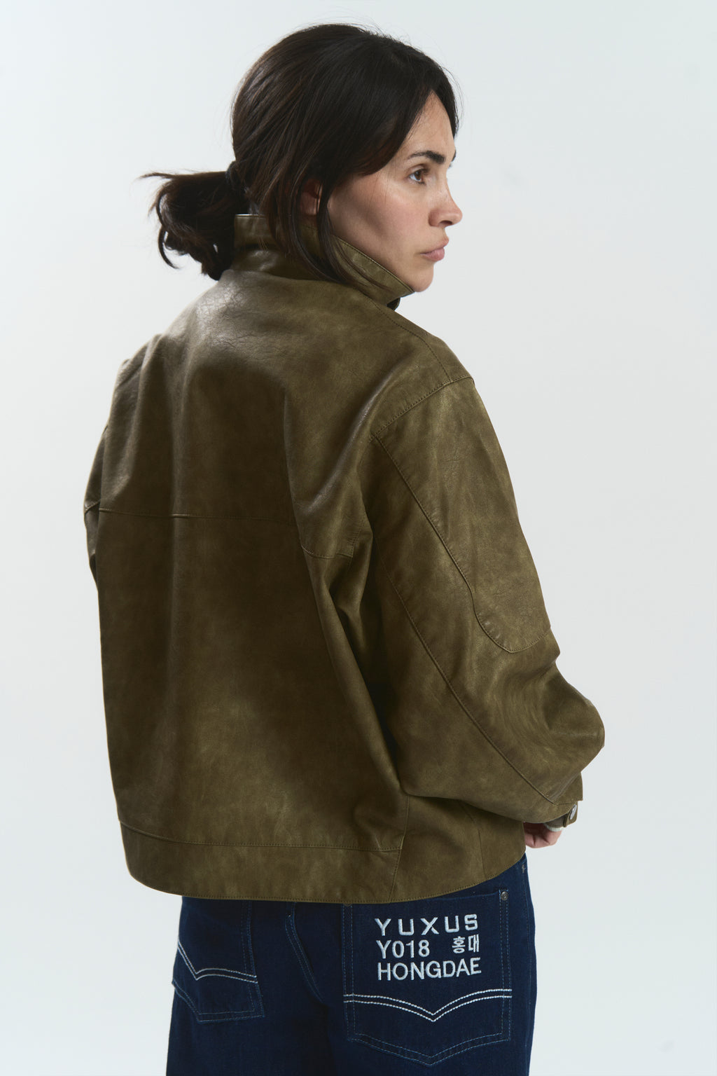 MOCHA "WINDY" PU LEATHER JACKET