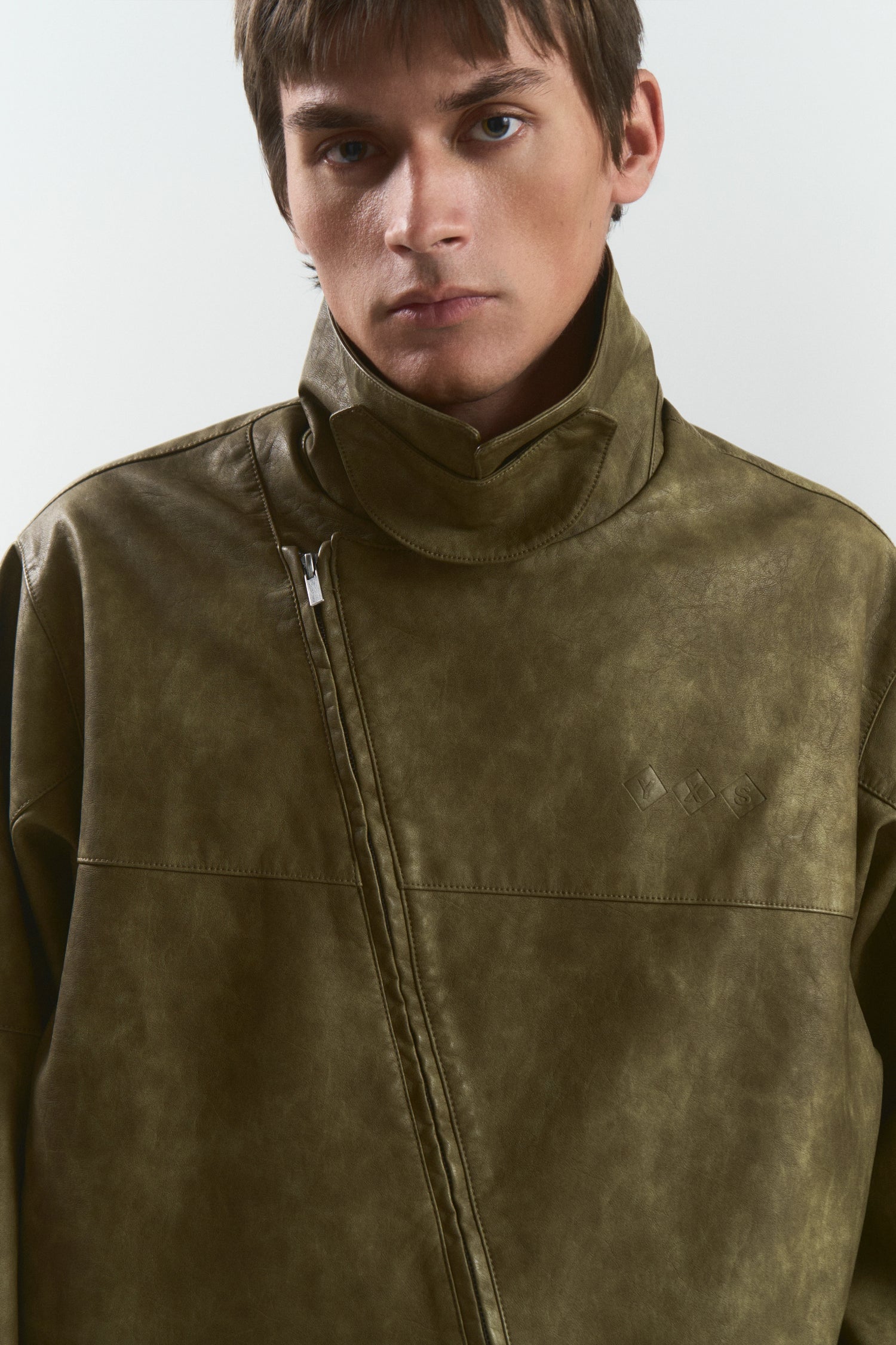 MOCHA "WINDY" PU LEATHER JACKET