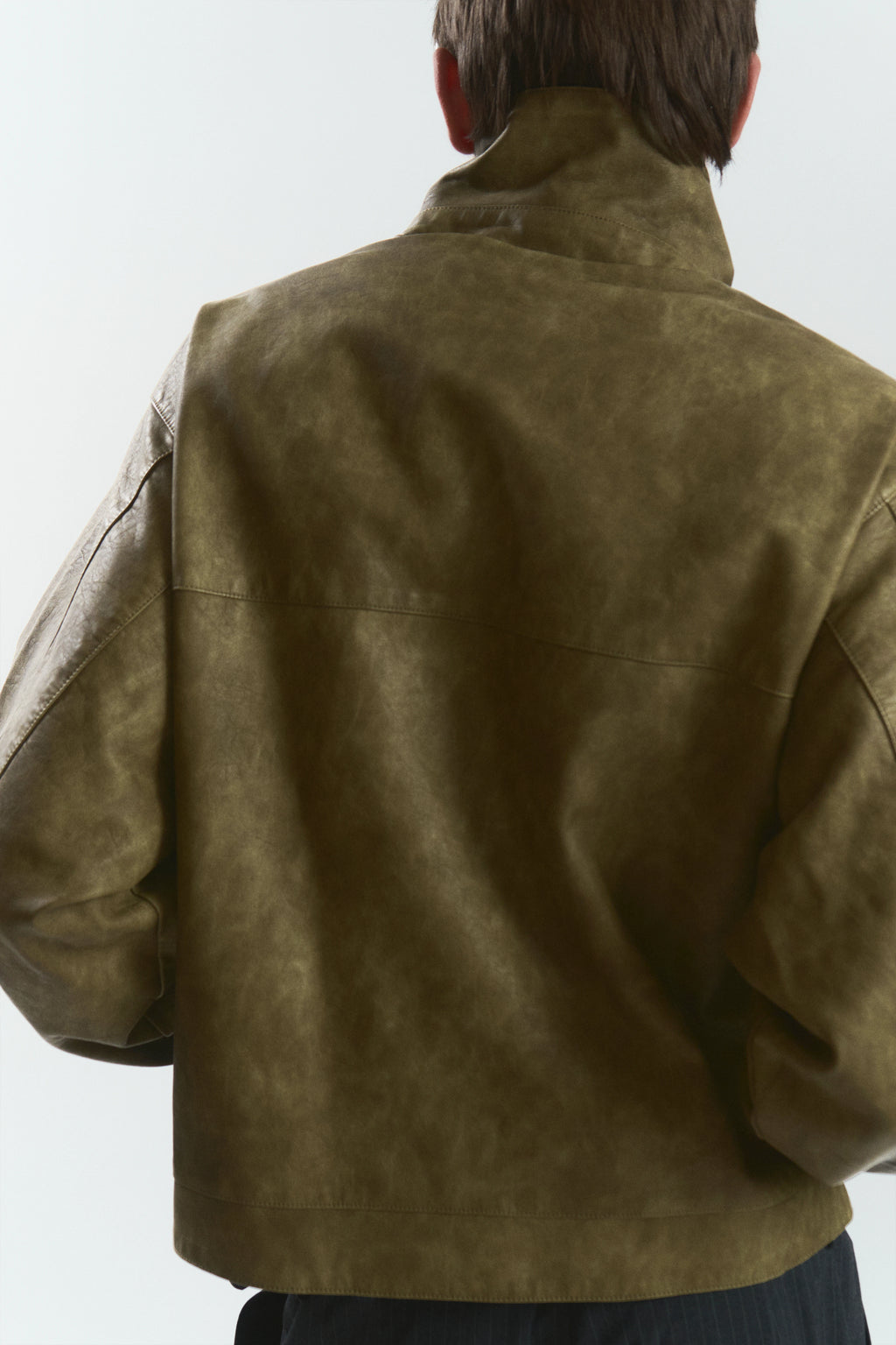 MOCHA "WINDY" PU LEATHER JACKET